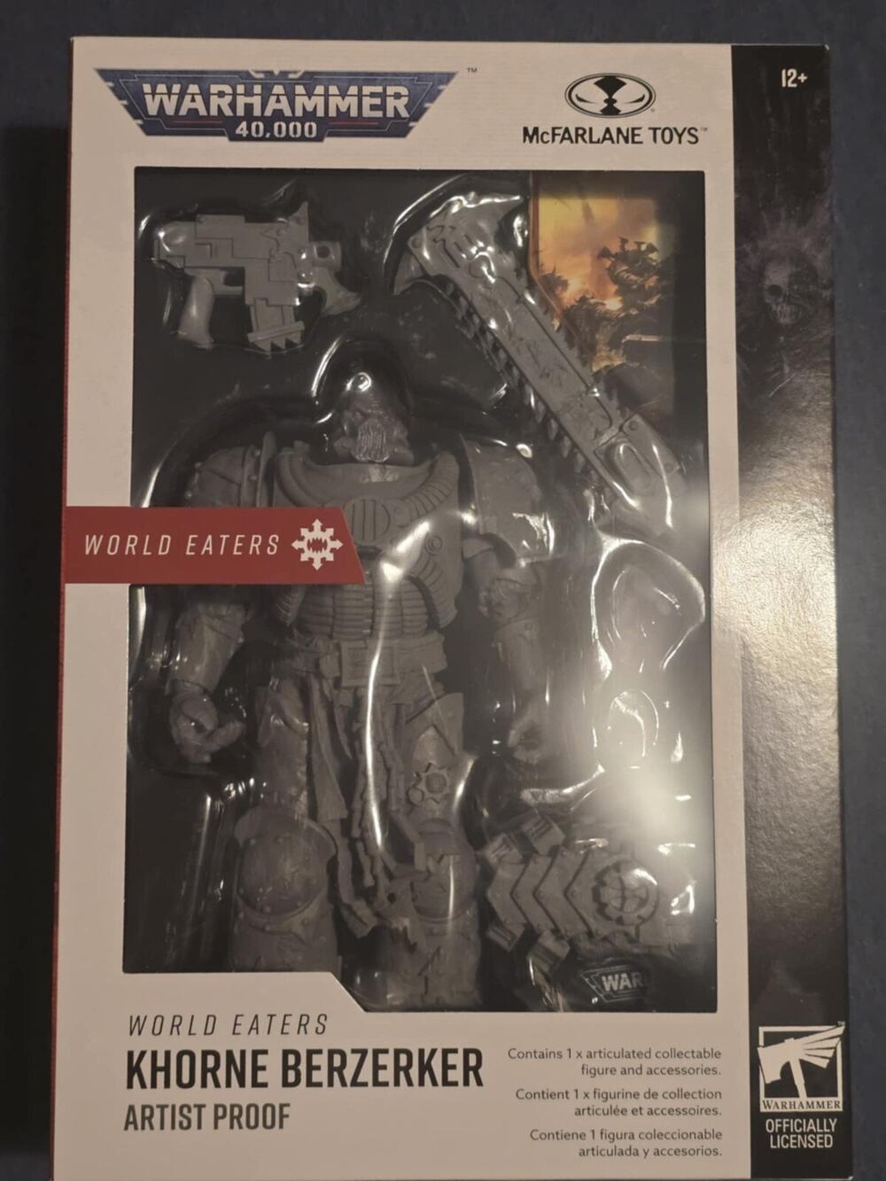 Warhammer 40k 7" Figure Wave 7 - World Eaters Khorne Berzerker Artist Proof NIB